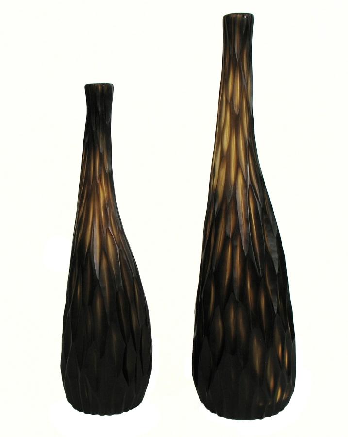 GIRAFFE CUT VASE, MD, BRN