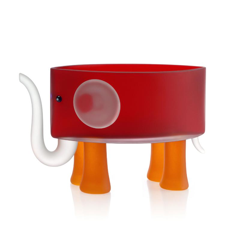 ST/ BEN, elephant bowl, red