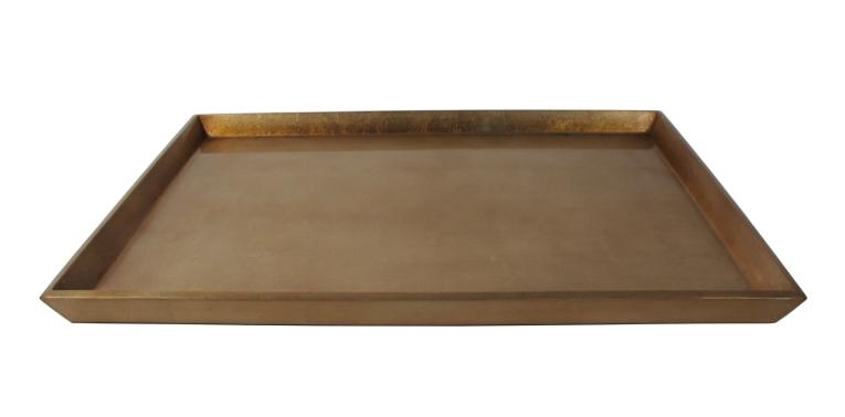 TRAY, SERVING, LIGHT BRONZE