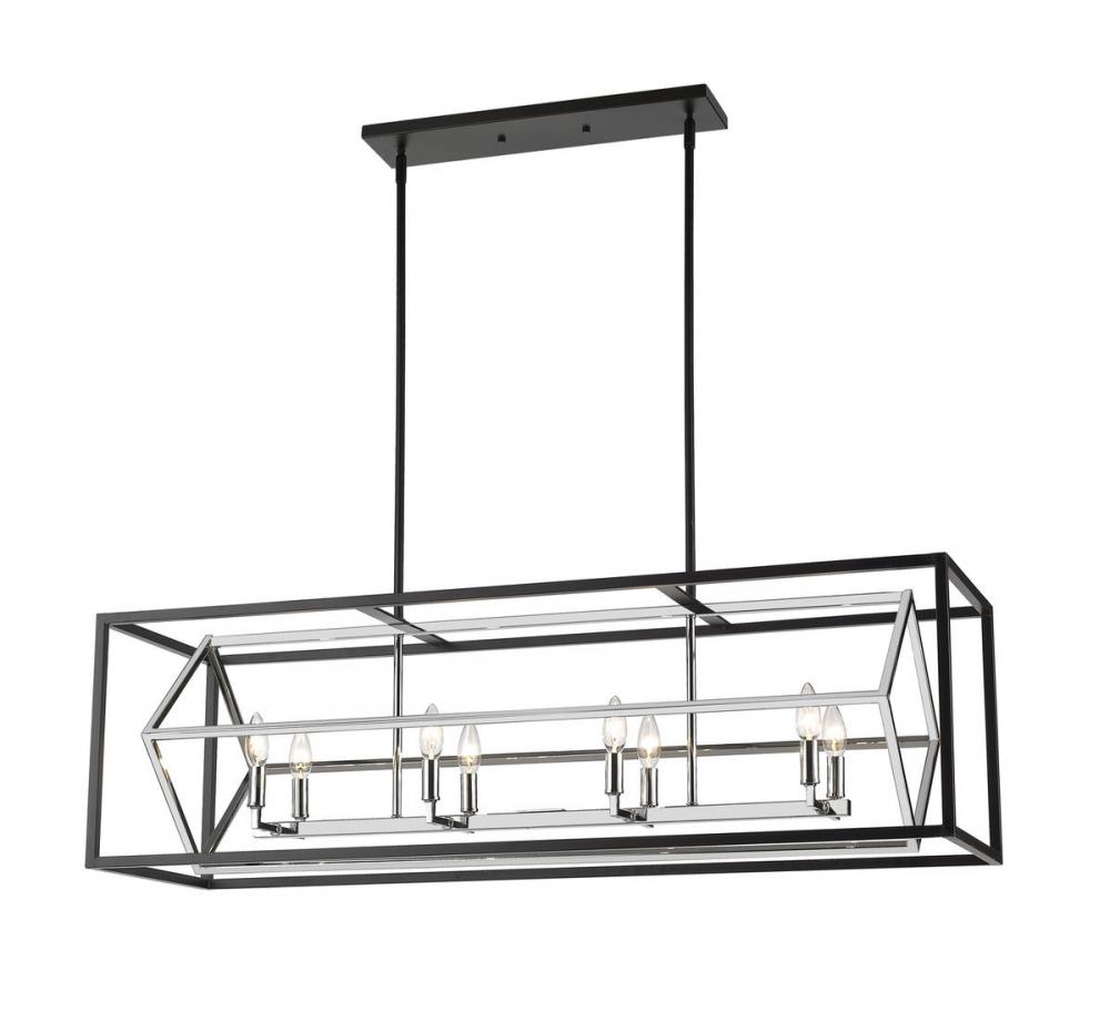 8 Light Linear Chandelier