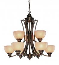 Dolan Designs 2302-90 - Nine Light Sienna Up Chandelier