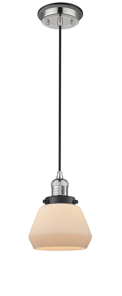 Fulton - 1 Light - 7 inch - Polished Nickel - Cord hung - Mini Pendant