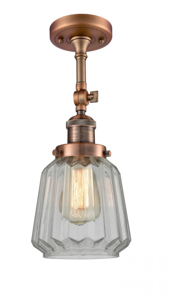 Chatham - 1 Light - 7 inch - Antique Copper - Semi-Flush Mount