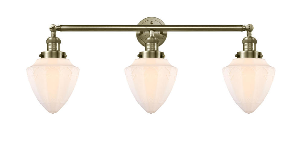 Bullet - 3 Light - 34 inch - Antique Brass - Bath Vanity Light