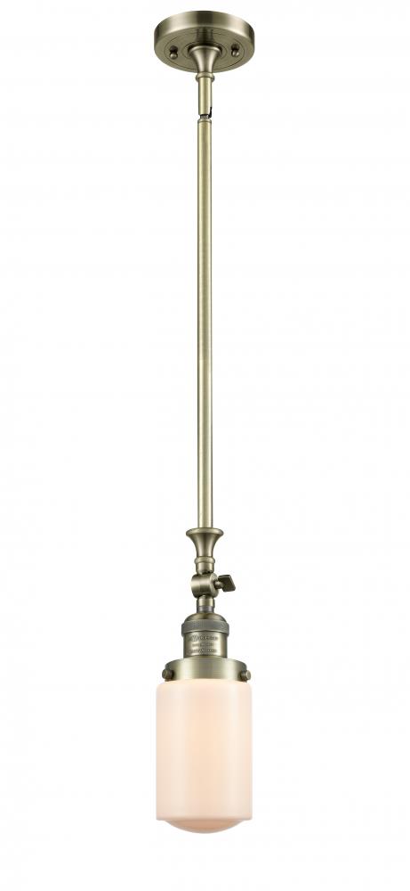 Dover - 1 Light - 5 inch - Antique Brass - Stem Hung - Mini Pendant