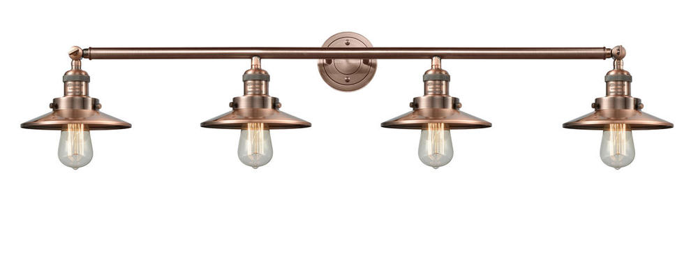 Railroad - 4 Light - 44 inch - Antique Copper - Bath Vanity Light