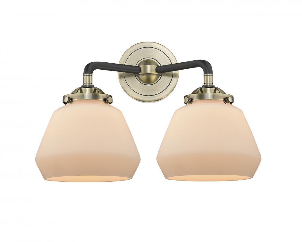 Fulton - 2 Light - 15 inch - Black Antique Brass - Bath Vanity Light