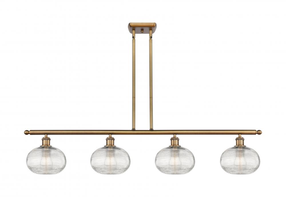 Ithaca - 4 Light - 48 inch - Brushed Brass - Cord hung - Island Light