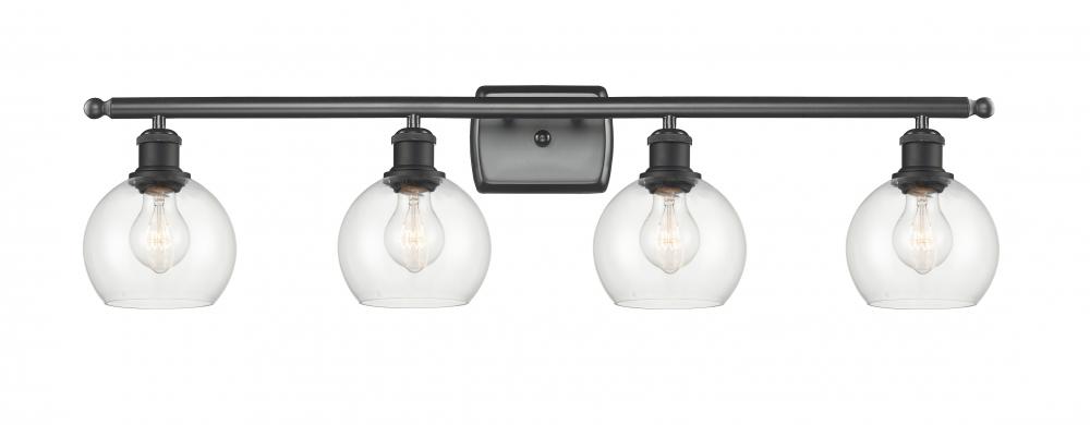 Athens - 4 Light - 36 inch - Matte Black - Bath Vanity Light