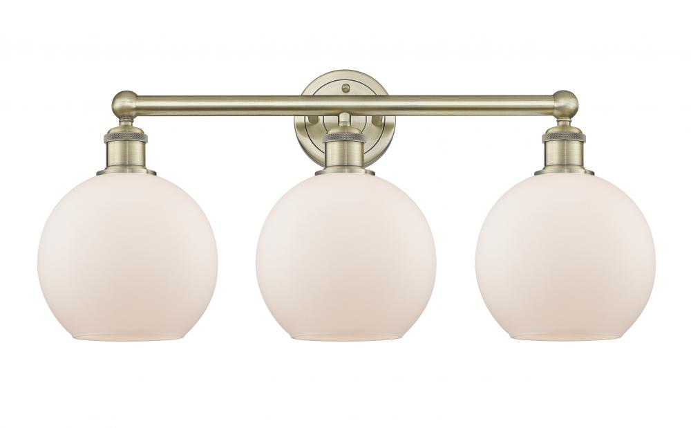 Athens - 3 Light - 26 inch - Antique Brass - Bath Vanity Light