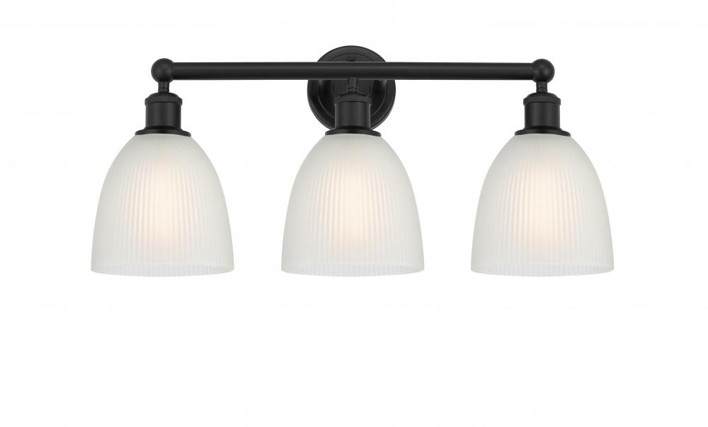 Castile - 3 Light - 24 inch - Matte Black - Bath Vanity Light