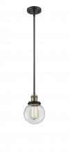 Innovations Lighting 201S-BAB-G202-6 - Beacon - 1 Light - 6 inch - Black Antique Brass - Stem Hung - Mini Pendant