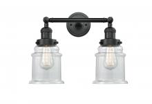 Innovations Lighting 208-BK-G182 - Canton - 2 Light - 17 inch - Matte Black - Bath Vanity Light