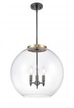 Innovations Lighting 221-3S-BAB-G122-18 - Athens - 3 Light - 18 inch - Black Antique Brass - Cord hung - Pendant