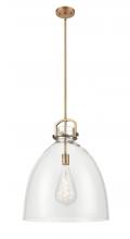 Innovations Lighting 410-1SL-BB-G412-18CL - Newton Bell - 1 Light - 18 inch - Brushed Brass - Multi Pendant