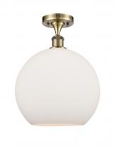 Innovations Lighting 516-1C-AB-G121-12 - Athens - 1 Light - 12 inch - Antique Brass - Semi-Flush Mount