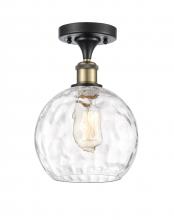 Innovations Lighting 516-1C-BAB-G1215-8 - Athens Water Glass - 1 Light - 8 inch - Black Antique Brass - Semi-Flush Mount