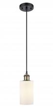 Innovations Lighting 516-1P-BAB-G801 - Clymer - 1 Light - 4 inch - Black Antique Brass - Cord hung - Mini Pendant