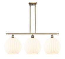 Innovations Lighting 516-3I-AB-G1217-12WV - White Venetian - 3 Light - 39 inch - Antique Brass - Stem Hung - Island Light