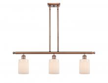 Innovations Lighting 516-3I-AC-G341 - Hadley - 3 Light - 36 inch - Antique Copper - Cord hung - Island Light