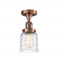Innovations Lighting 517-1CH-AC-G513 - Bell - 1 Light - 5 inch - Antique Copper - Semi-Flush Mount