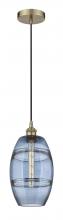 Innovations Lighting 616-1P-AB-G557-8BL - Vaz - 1 Light - 8 inch - Antique Brass - Cord hung - Mini Pendant