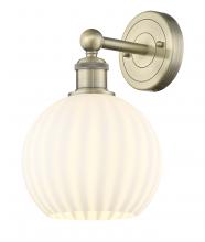 Innovations Lighting 616-1W-AB-G1217-8WV - White Venetian - 1 Light - 8 inch - Antique Brass - Sconce