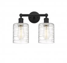 Innovations Lighting 616-2W-BK-G1113 - Cobbleskill - 2 Light - 14 inch - Matte Black - Bath Vanity Light