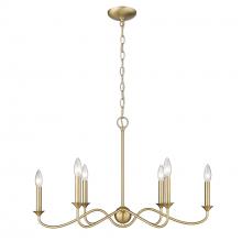 Golden 8316-LP BCB - Tierney BCB 6 Light Pendant in Brushed Champagne Bronze