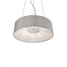 Kuzco Lighting Inc PD9520-GY - Single LED Pendant with Round Grey Linen Shade