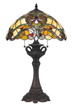 CAL Lighting BO-2796TB - 25" Height Resin Table Lamp in Tiffany Finish