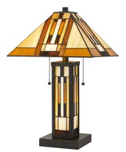 CAL Lighting BO-2902TB - 22.75" Height Tiffany Table Lamp in Dark Bronze Finish