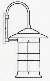 14" newport long body wall mount