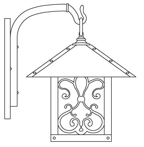 12" timber ridge wall bracket with ashbury  filigree