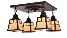 Arroyo Craftsman ACM-4TOF-BZ - a-line shade 4 light ceiling mount with t-bar overlay