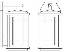 Arroyo Craftsman AVB-6GW-AB - 6" avenue wall bracket