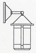 Arroyo Craftsman BB-8WWO-N - 8" berkeley wall mount - wet rated