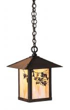Arroyo Craftsman EH-9TOF-BZ - 9" evergreen pendant with t-bar overlay