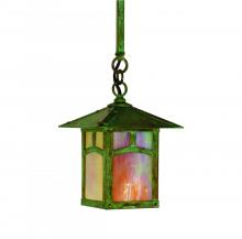 Arroyo Craftsman ESH-7TWO-S - 7" evergreen stem hung pendant with t-bar overlay