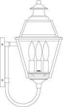 Arroyo Craftsman INB-8GRRM-AB - 8" inverness wall mount with glass roof