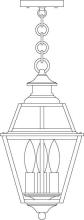 Arroyo Craftsman INH-8GRRM-BK - 8" inverness pendant with glass roof
