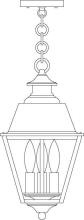 Arroyo Craftsman INH-8MRCLR-RB - 8" inverness pendant with metal roof
