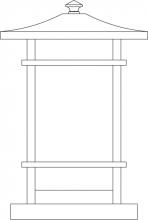 Arroyo Craftsman KAC-7TSGW-AB - 7" katsura column mount with toshi overlay