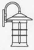 Arroyo Craftsman NB-9LCR-BZ - 9" newport long body wall mount