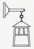 Arroyo Craftsman RB-8GW-AB - 8" raymond wall mount