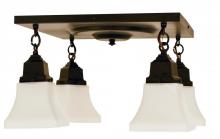 Arroyo Craftsman RCM-4-AB - ruskin 4 light ceiling mount