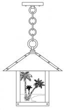 Arroyo Craftsman TRH-12PTF-BK - 12" timber ridge pendant with palm tree  filigree