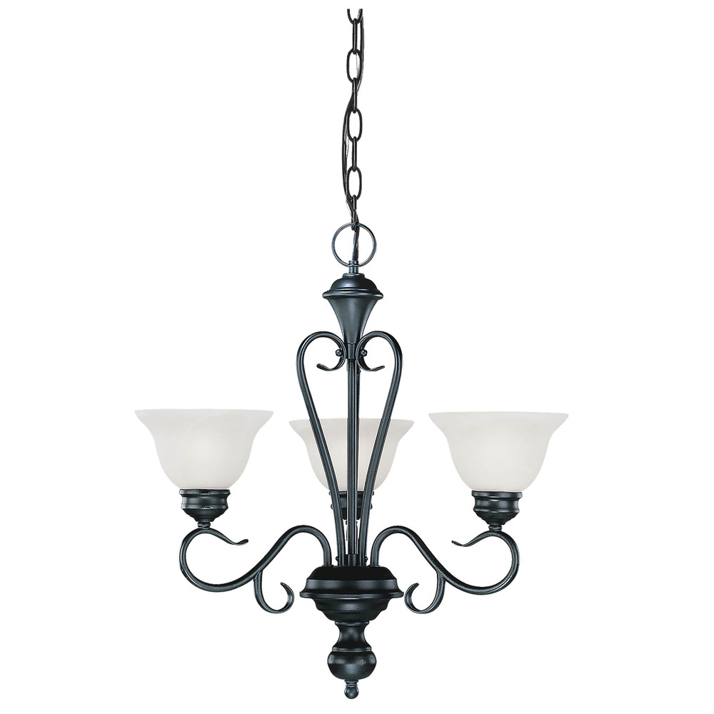 Devonshire 3-Light Chandelier Ceiling Light Black