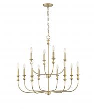 Millennium 29612-VB - Savanne 12-Light Chandelier Ceiling Light Vintage Brass