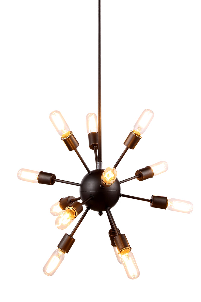 Cork 12 light Vintage Steel Chandelier